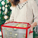 Folding Christmas Gift Storage Box PVC Transparent Holder Multi-layer Organizer