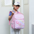 #A Rainbow Gradient Kid Backpack Kindergarten Children Boy Girl Oxford Cloth Cas