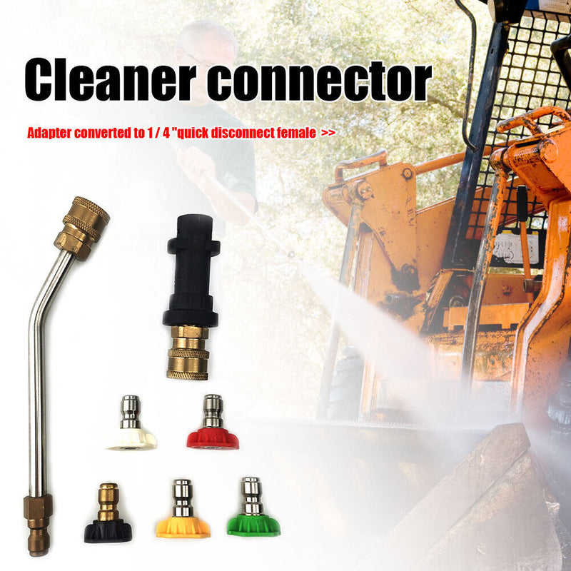 Pressure Washer Gun Adapter + Extension Wand + 5 Tips for Karcher K2-K7 Newly