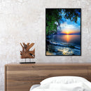 11CT Counted Full Cross Stitch Sunset Beach DIY Embroidery Home Decoration Gifts