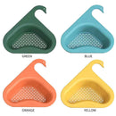 Sink Strainer Basket Triangular Hanging Filter Sink Storage Shelf (Yellow)