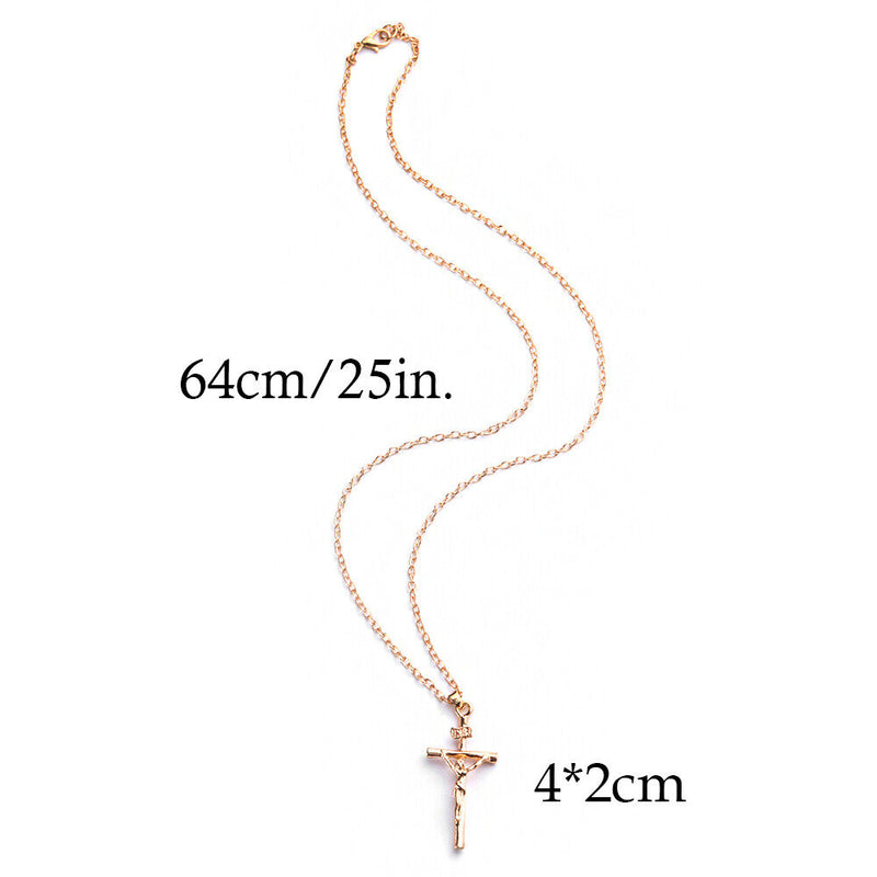 Sale Long Jewelry Women Men Necklace INRI Crucifix Jesus Chain Cross Pendant