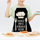 Kitchen Linen Apron Cutlery Print Home Restaurant Cooking Baking Bib Tools