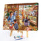Hand Painted on Canvas DIY Dessert Market Oil Paint By Numbers Drawing Kit Craft