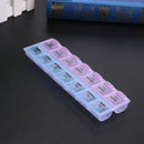 2Row 14Grid Portable Medicine Box Holder Storage Container Pill Case