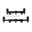 Adjustable Carp Fishing Rod Holder Ground Pole Stand w/Bite Alarm Indicator