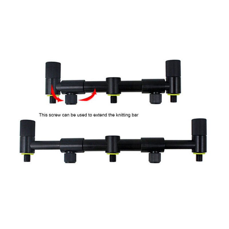 Adjustable Carp Fishing Rod Holder Ground Pole Stand w/Bite Alarm Indicator