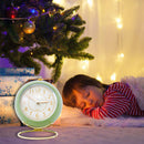 Analog Alarm Clock Light Emitting Silent Non Ticking Clock for Kid (Green)
