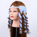 Heatless Spiral Curlers Sleeping Headband Hair Curler Hair Styling (Blue) Newly