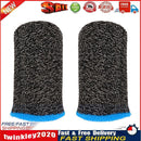 2pcs 24-Stitch Mobile Game Finger Cover Anti-Sweat Anti-Skid (Black Blue) Newly