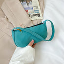 Simple Nylon Shoulder Bag Solid Color Underarm Tote Purse Autumn Female Clutches