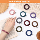 Men Women Wristlet Wristlet Keychain Bracelet Plastic Spiral Keychains Key Ring