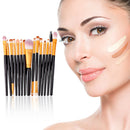15pcs Long Rod Plastic Makeup Brushes Set Skin-friendly Versatile Cosmetic Brush