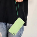 #A Colorful Blank Plain for Keys Camera Phone Silicone Neck Strap Hanging Rope