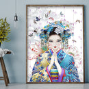 Handmade Geisha Woman 5D DIY Full Round Drill Drawing Kit Diamond Painting Cr