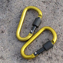 1PC Camping Aluminum Clip EDC Tool D-Ring Snap Hook Carabiner Karabiner