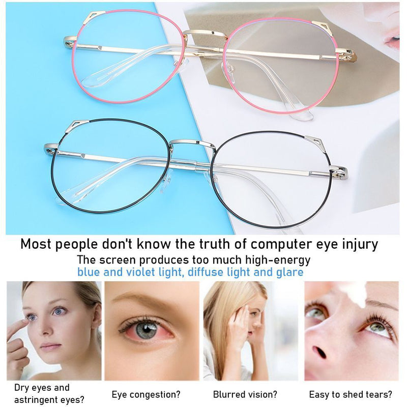 Anti-Blue Light Glasses Ultra Light Frame Computer Goggles Cat Ears Eyeglasses