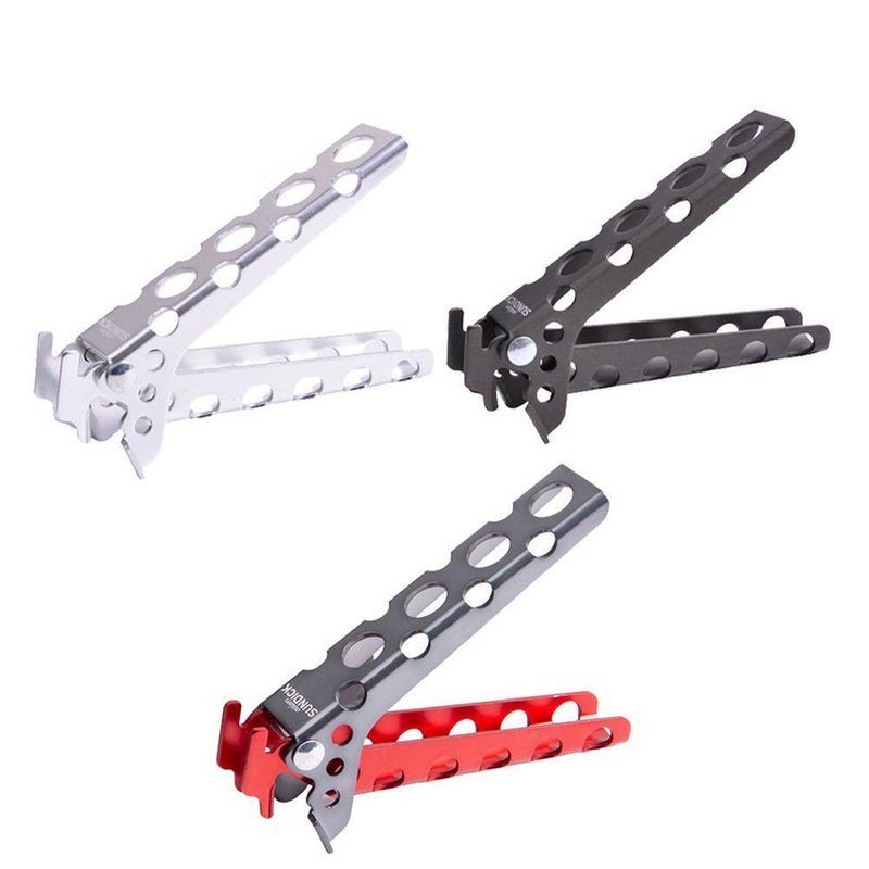 Camping Anti-Scald Pot Pan Bowl Gripper Outdoor Handle Holder Clip (Grey)