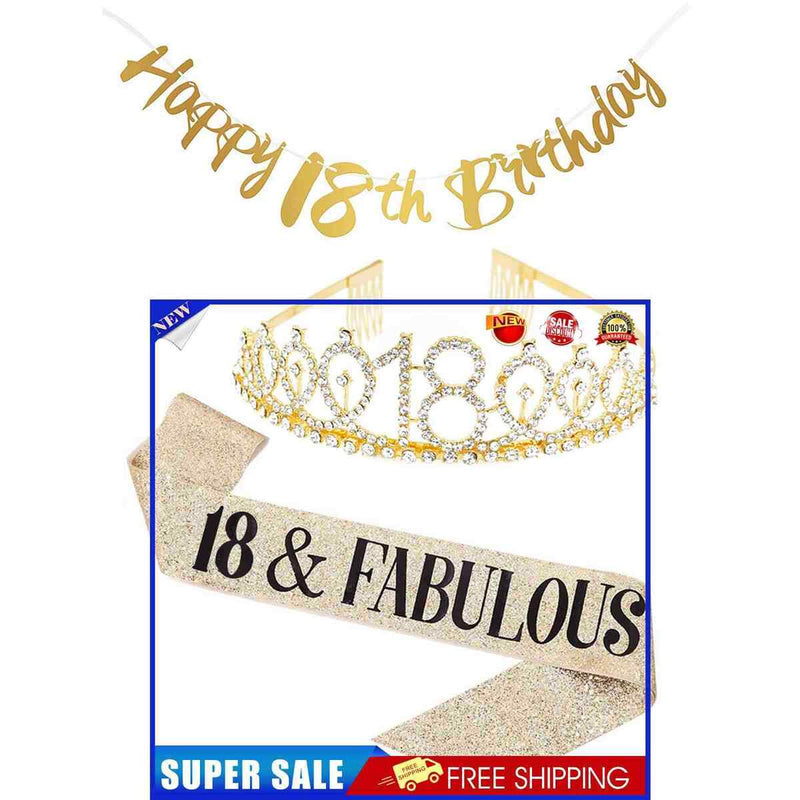 #A Birthday Sash & Crown & Banner Great Gifts for Sweet Memorable Birthday Party