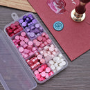 200pcs/box Retro Octagon Fire Painting Pills Sealing Wax Grain Beads (C)