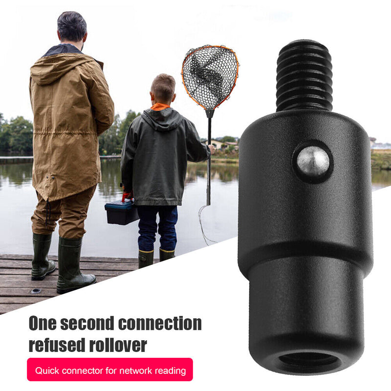 Fish Landing Dip Net Connector 8mm Screw Head Quick Release Adapter Fitting