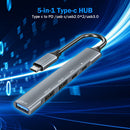 Type C to USB 2.0 USB 3.0 PD HUB Adapter 5 Ports USB Dock Station Splitter