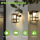 LED Outdoor Wall Lamp PIR Motion Sensor Garden Yard Solar Light (2pcs) Newly