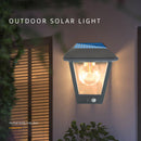 Retro Solar Light Outdoor Motion Sensor Street Garden Wall Lamp (Square) Newly