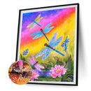 Diamond Painting 5D Full Round Drill Mosaic DIY Colorful Dragonfly Art Decor Kit
