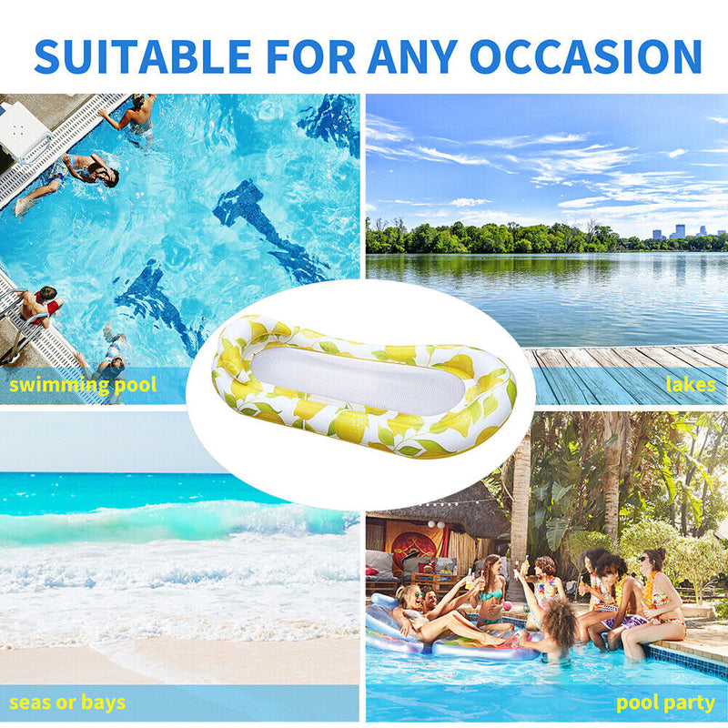 Inflatable Pool Lounger Float Hammock Floatie Swimming Pool Tanning Lounge Newly