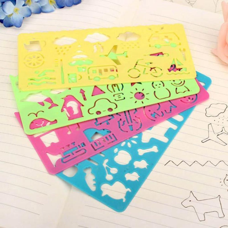 Draw Pictures Geometric Ruler Animal Drafting Tools Stationery For Students
