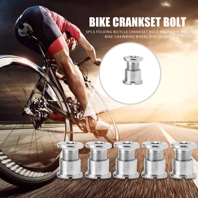 5pcs Mountain Road Bicycle Crankset Chainwheel Bolt Screws Cycling Riding P