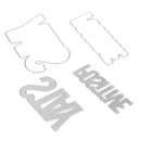 4pcs Stay Positive that DIY Punch Molds Scrapbook Album Cards Emboss Sch