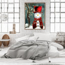 Oil Paint By Numbers Picture DIY Painting Snowman Nature Painting Kit Art