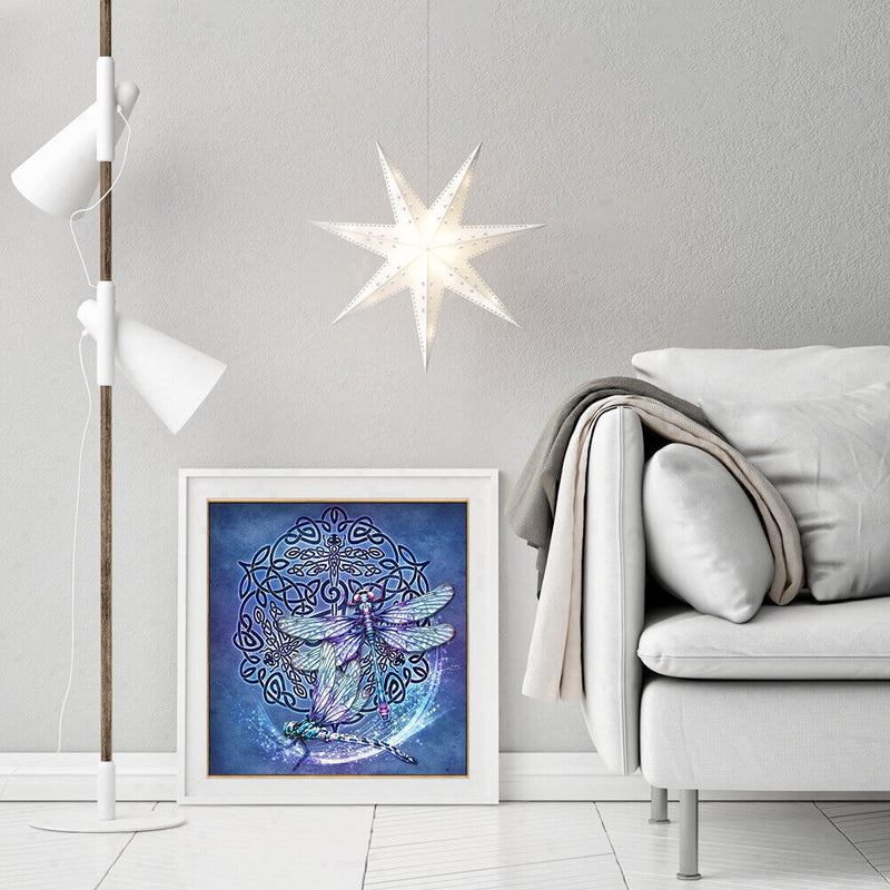 5D Diamond Painting DIY Dragonfly Full Drill Round Rhinestone Art Kit