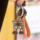 DIY Key Chain Diamond Painting Letters Women Bag Keyring Pendant Gift (H) Newly