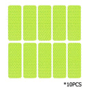 10pcs Car Reflective Stickers Warning Strip Safety Tapes (Rectangle)(Green)