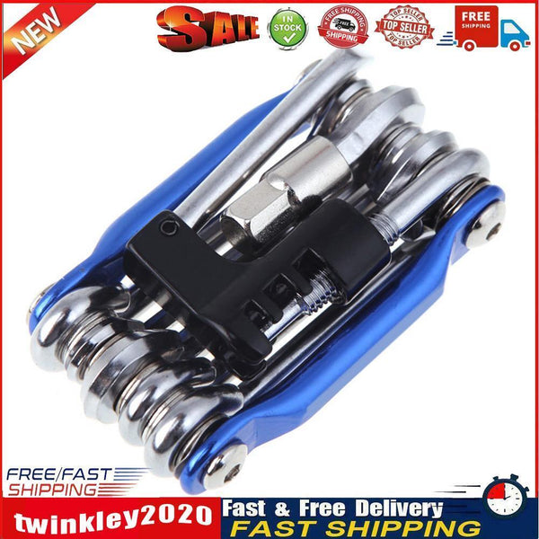 11in1 Bicycle Repairing Set Bike Repair Tool Kit Wrench Screwdriver blue Newly