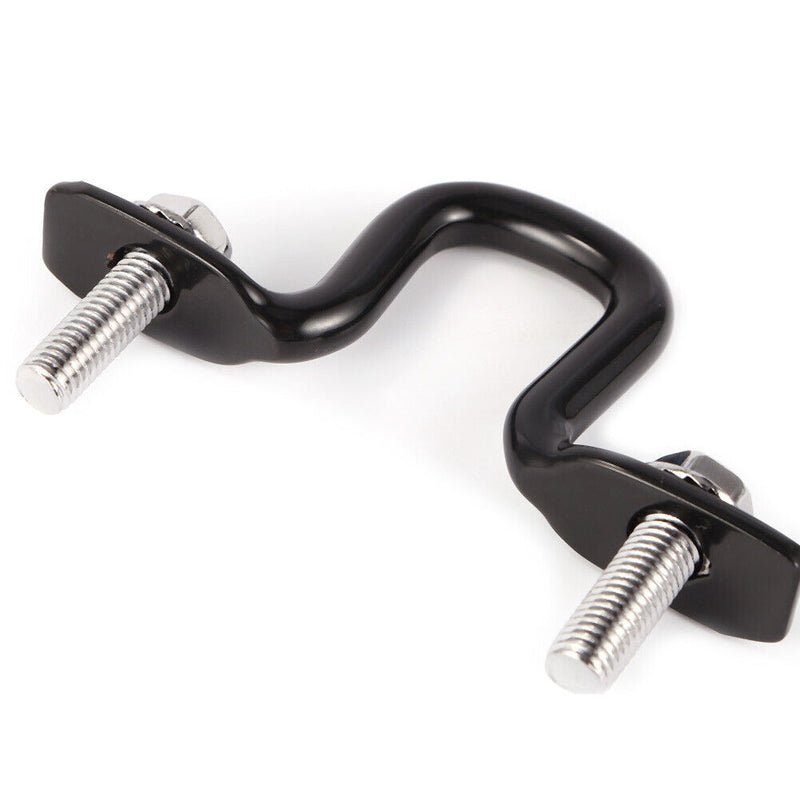 4pcs Pickup Truck Bed Steel Tie Down Anchors with 8 Bolts Universal (Black)