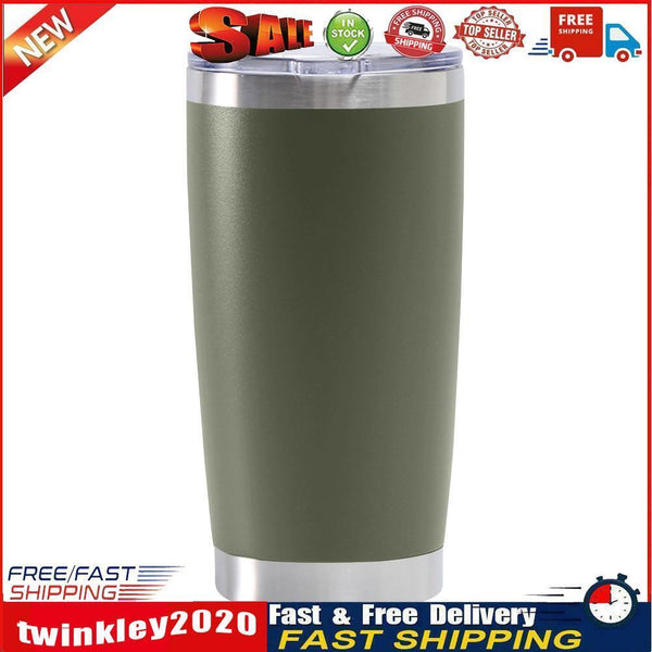 Thermal Car Cup Stainless Tea Coffee Vacuum Insulated Bottle (Army Green) Newly