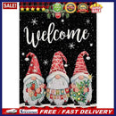 5D DIY Full Drill Round Shape Christmas Gnome Rhinestone Diamond Drawing Kit