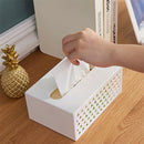 Wall Mounted Self Adhesive Tissue Box Napkin Toilet Paper Holder (White) Newly