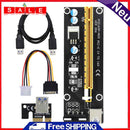 Mining PCIe Riser VER006 PCI-E 1x to 16x Adapter Extender 15-Pin to 4-Pin Power