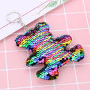 Lovely Bear Keychain Sequins Women Key Ring Bag Pendant Gifts (Multicolor)