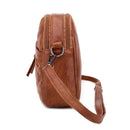 Retro Women PU Solid Tote Casual Messenger Bag Lattice Multi-pocket Zipper Purse