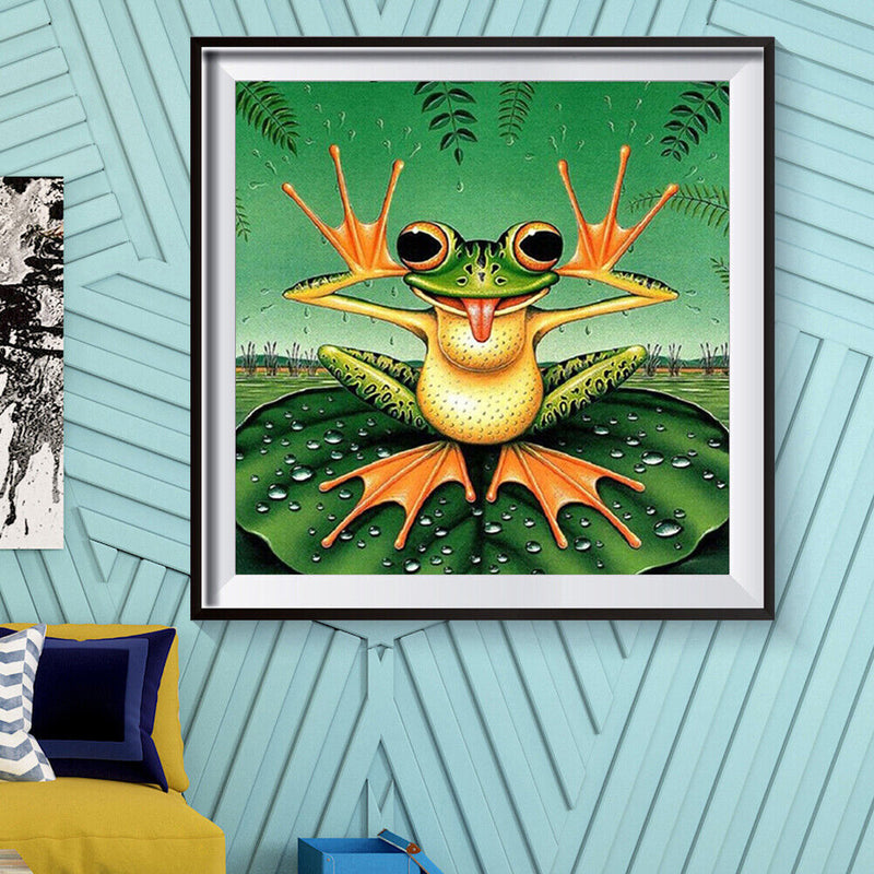 5D DIY Full Drill Diamond Painting Funny Frog Cross Stitch Embroidery Needlework