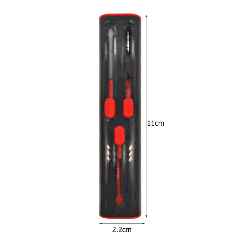 Telescopic Headphone Cleaning Pen Keyboard Earplugs Cleaner Brush (Black) Newly