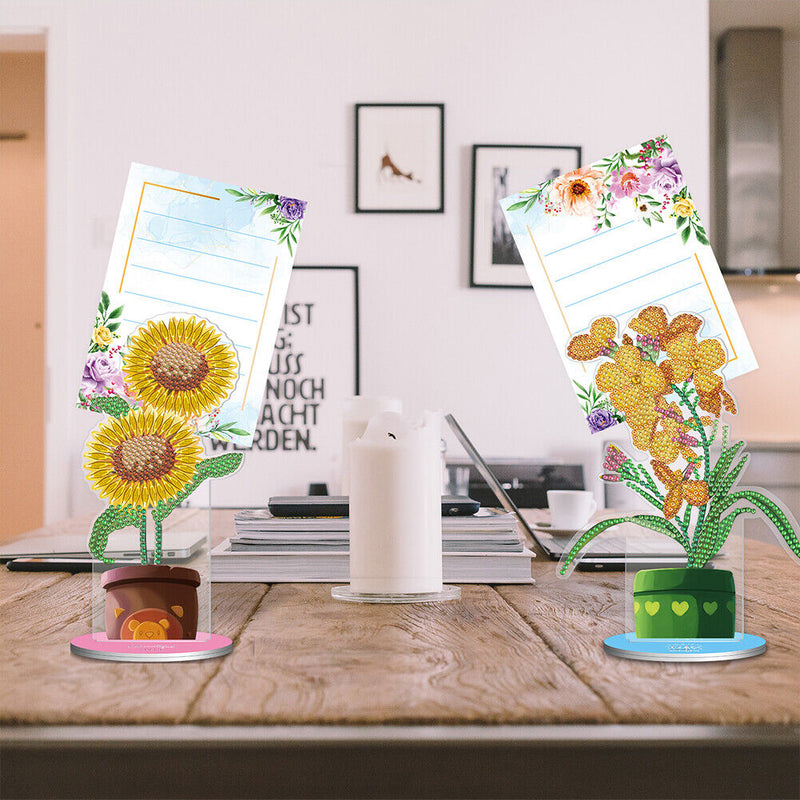 2pcs Diamond Painting Note Holder Valentine Gift Card Table Stand (BQJ05)