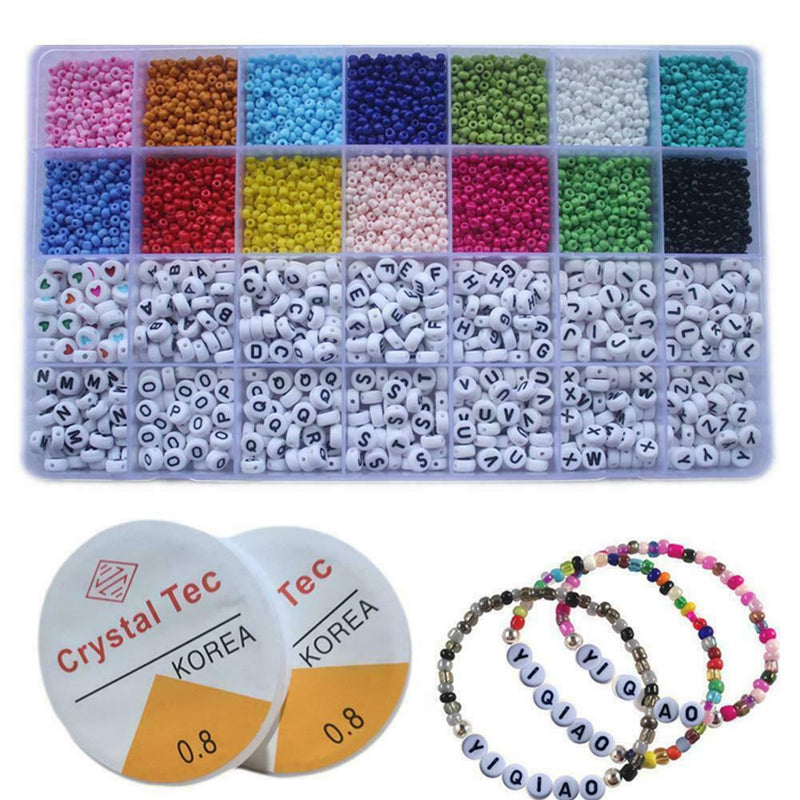 1set Cube Letter Beads Single Alphabet A-Z DIY Bracelet Jewelry Beads K6E0