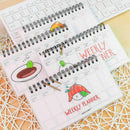Cartoon Weekly Plan Schedule Coil Notebook Sketchbook L6C0 Cute T7F4
